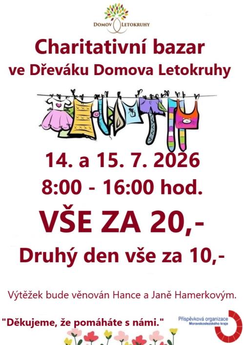 charitativní bazar v Dřeváku