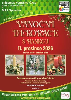 Vánoční dekorace s HANKOU